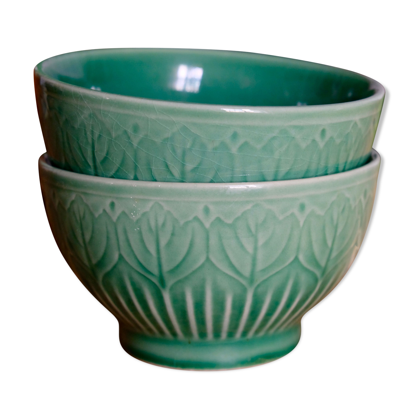 Old English green bowls