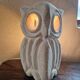 Lampe sculpturale en calcaire en forme de hibou par Albert Tormos, France