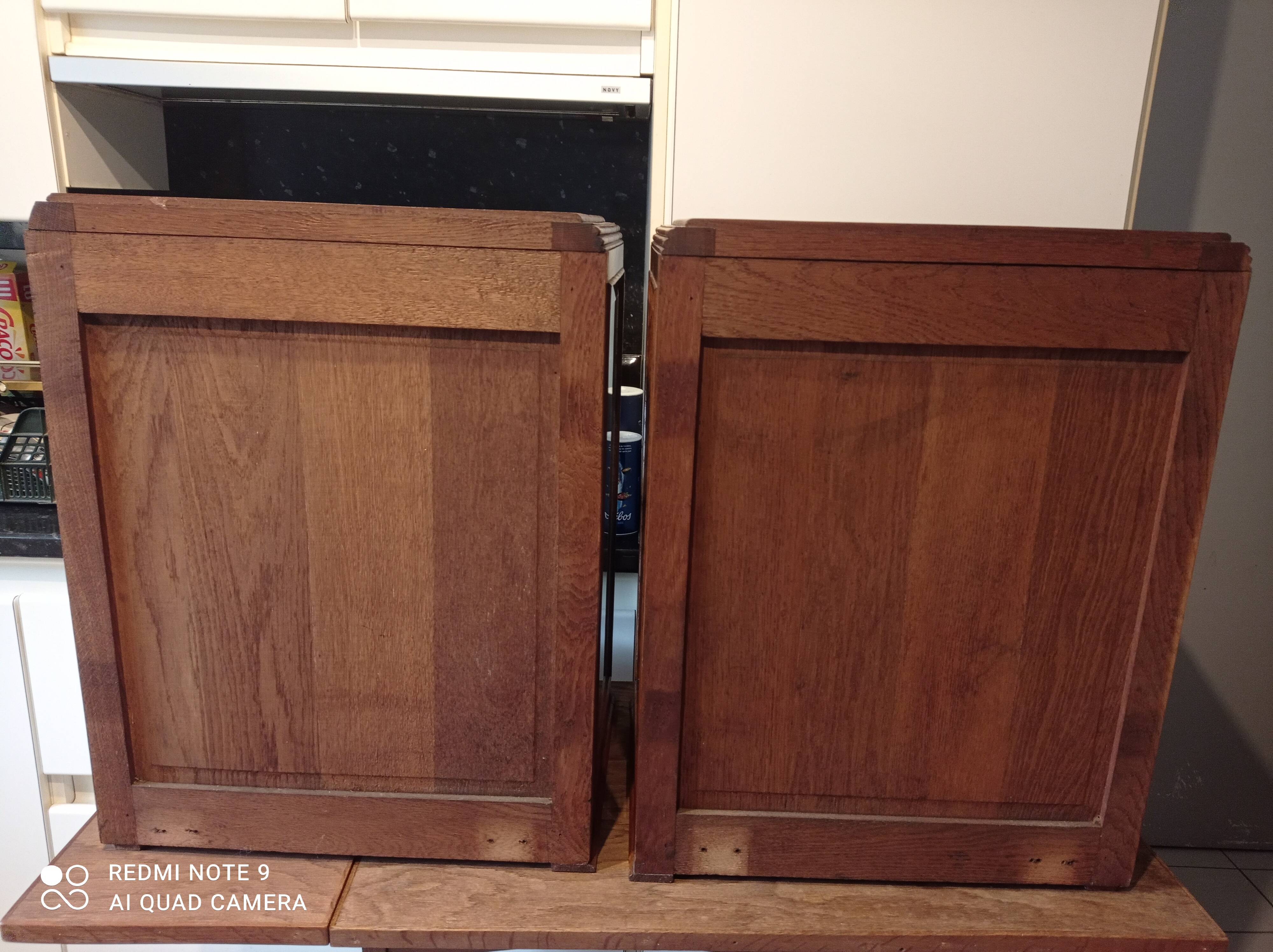 Pair of art deco showcases