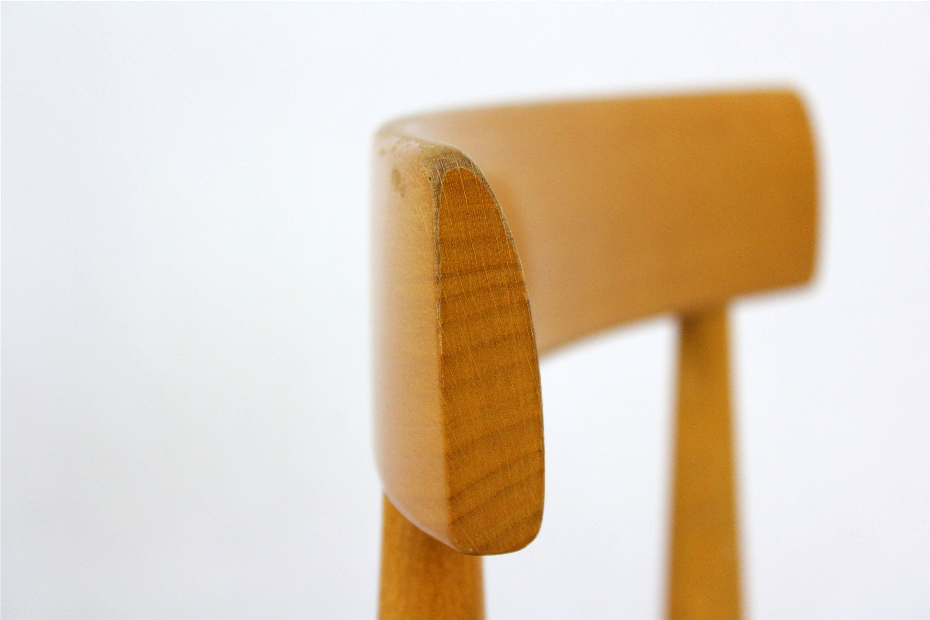 Vintage Czech straw chairs, 1960s, set of 4