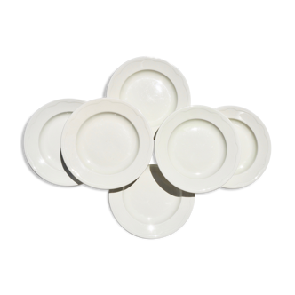 Set de 6 assiettes creuses en porcelaine blanche Pillivuyt