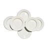 Set of 6 hollow plates in white porcelain Pillivuyt