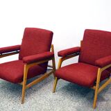 Scandinavian living room set with two armchairs and a sofa, 1960s