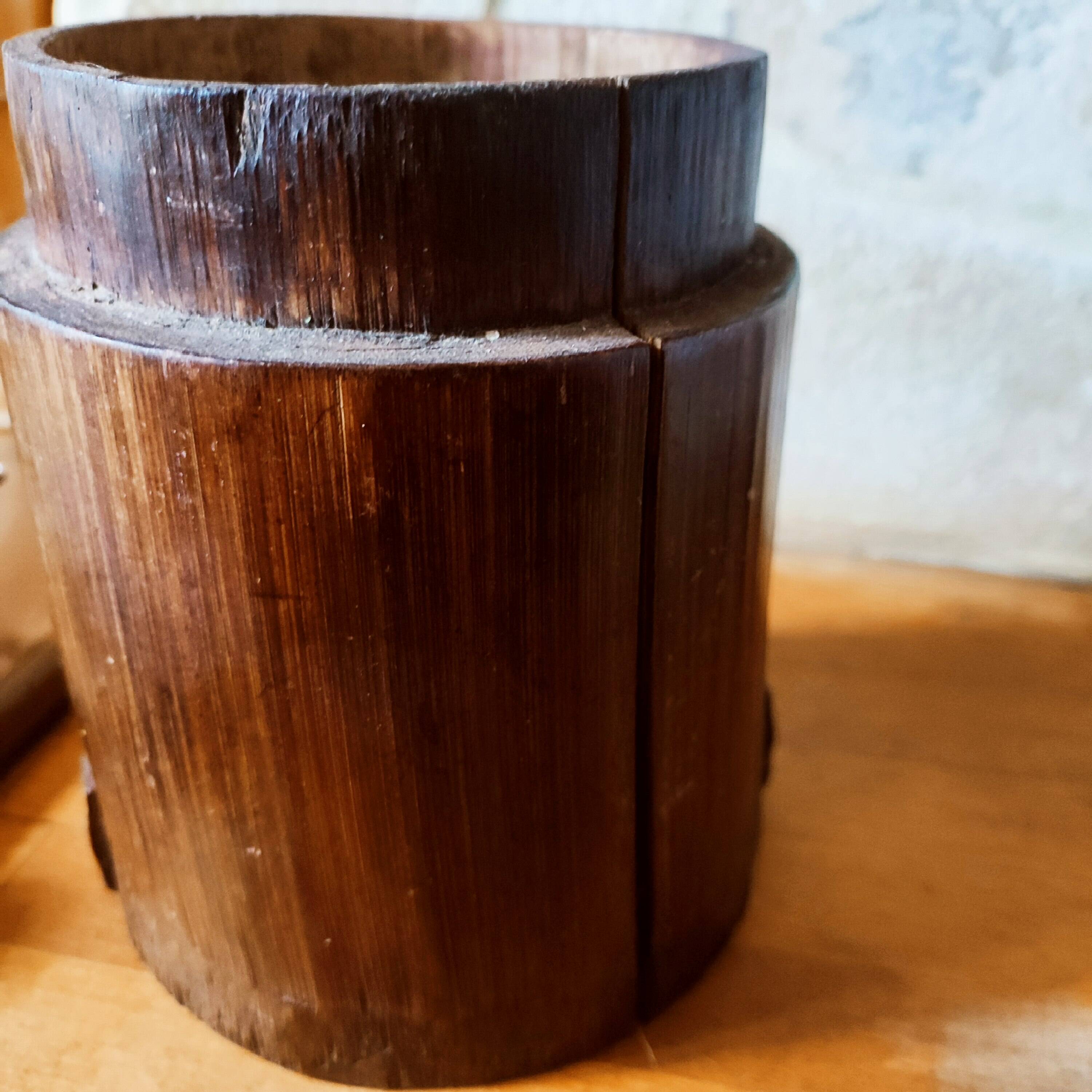 Antique bamboo pot