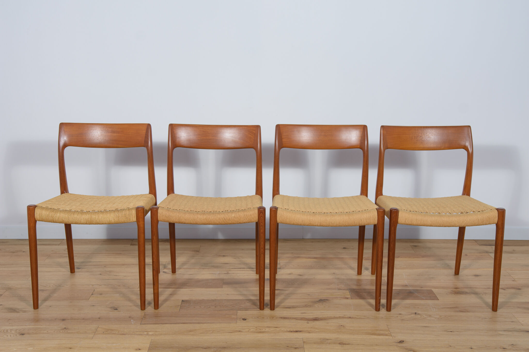 Mid-century dining chairs model 77 by Niels Otto Møller for J.L. Møllers, 1960s, Set of 4