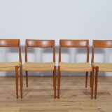 Mid-century dining chairs model 77 by Niels Otto Møller for J.L. Møllers, 1960s, Set of 4