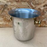 Antique champagne ice bucket saf stainless steel cooler france vintage