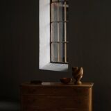 Scandinavian decorative wooden vase from the mid-20th century, 1960s.