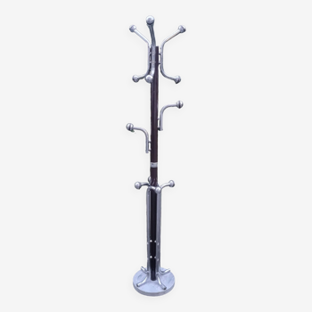 Marble and chrome coat rack with 12 hooks