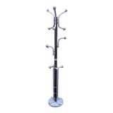 Marble and chrome coat rack with 12 hooks