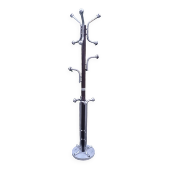 Marble and chrome coat rack with 12 hooks