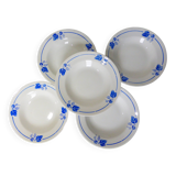 5 deep plates Roselys model vine 211251