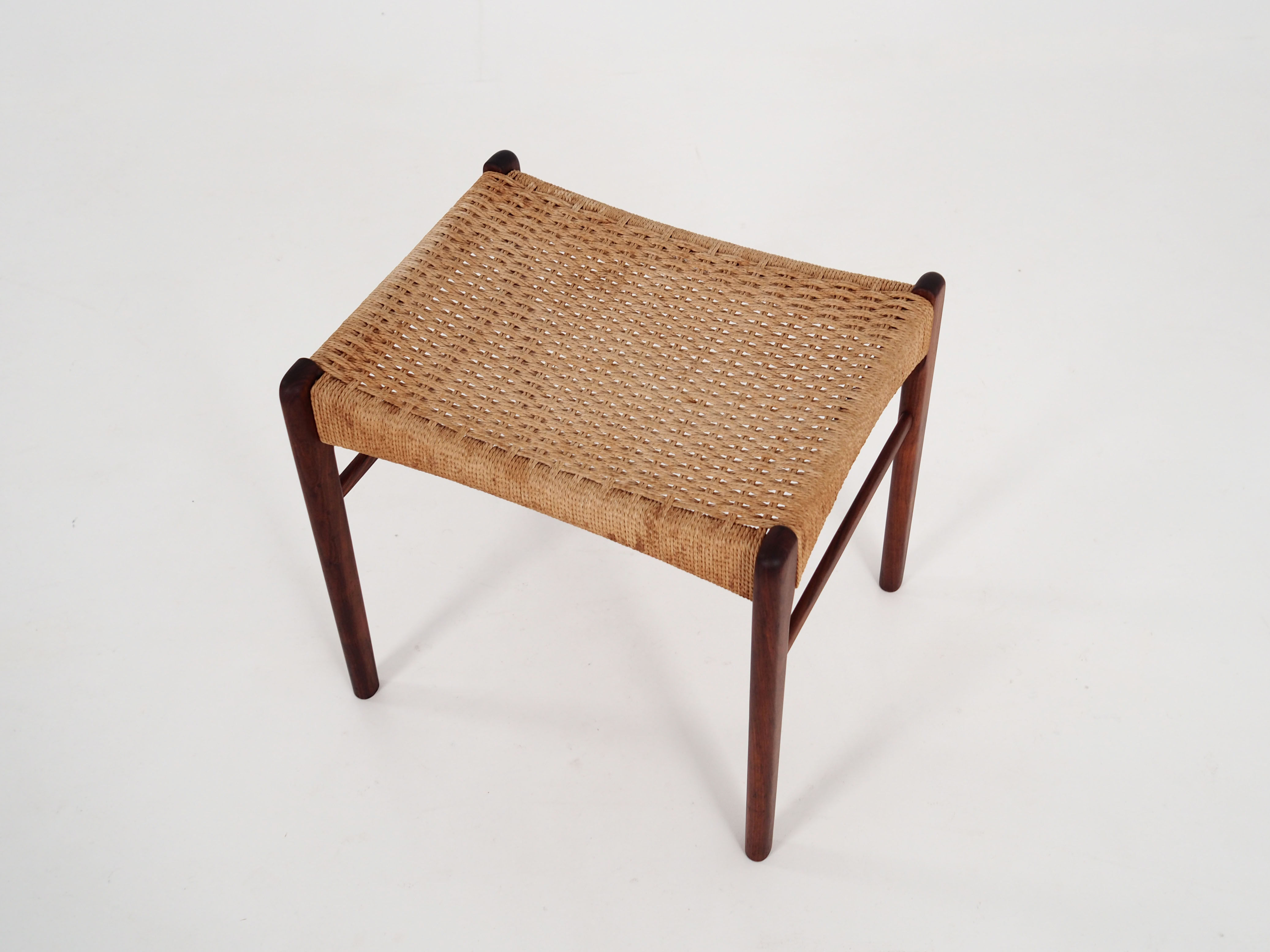 Footstool made of rosewood, Scandinavian design of the 70's