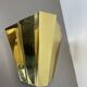 Rare set of 2 cubic solid brass wall light sconces by egoluce, italy 1980s