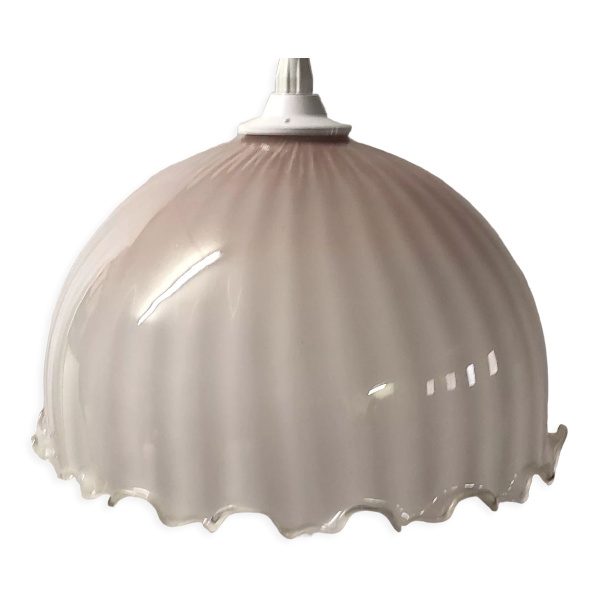 Petit Abat-jour En Verre Opalin / Opaline Fluorescente Avec Lampe – Petit Jour