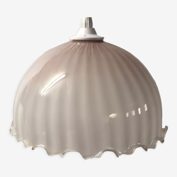 Pleated opaline glass shade – 60s/70s