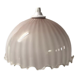 Pleated opaline glass shade – 60s/70s