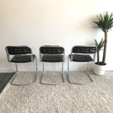 Lot of 6 chairs cantilever 70s