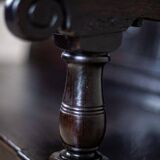 Antique Renaissance Revival Oak Bench, 1890s