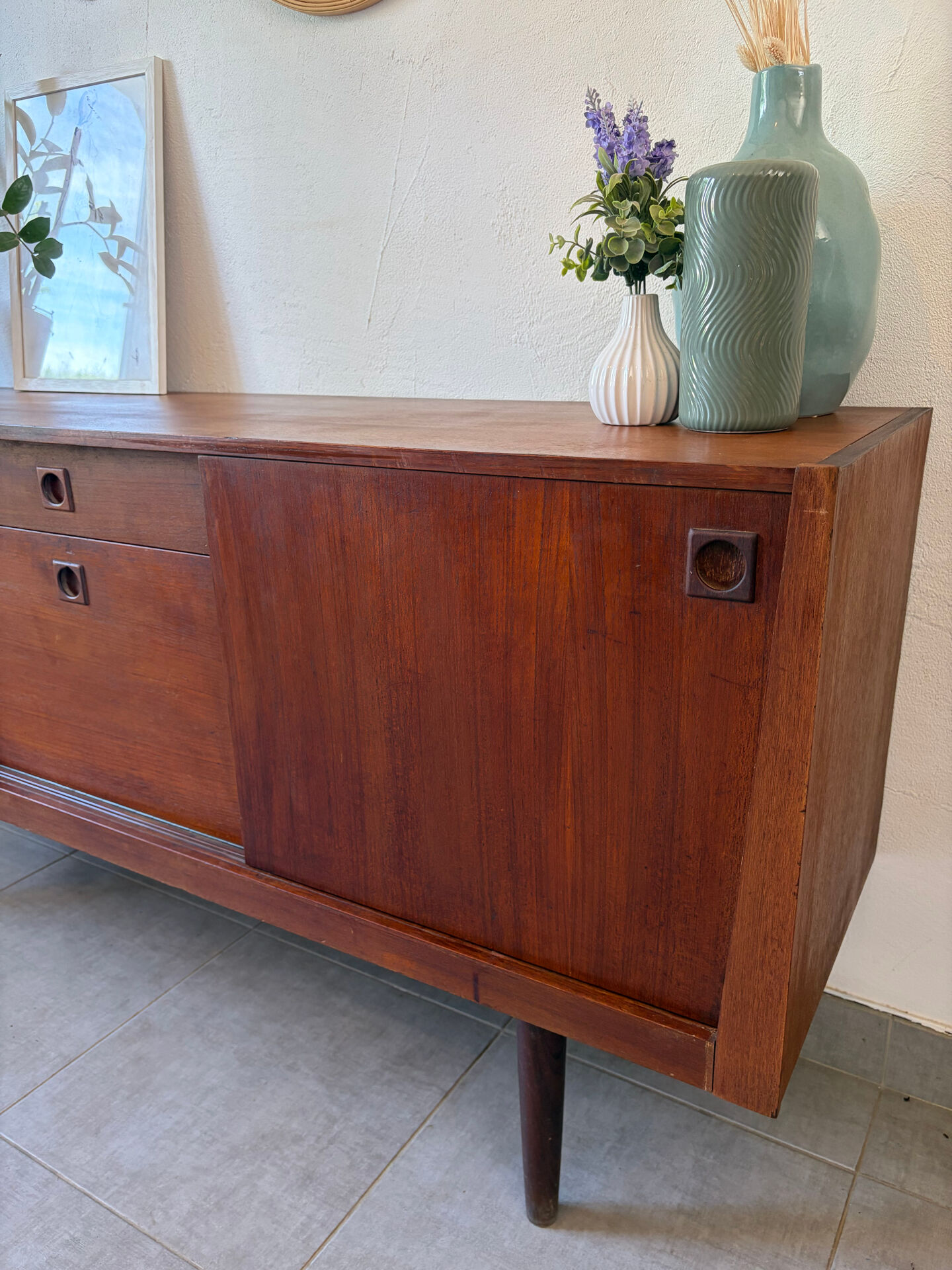 Vintage teak enfilade from the 1960s.