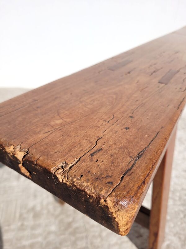 Banc ancien en bois massif 167cm
