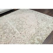 1970s Vintage Persian Handmade Wool Cotton Beige Area Rug 287x367