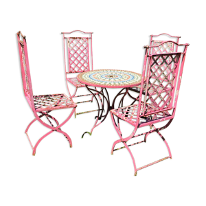 Salon de jardin en fer forgé