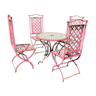 Wrought iron garden furniture