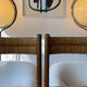 Paire chaise enfant paille design 1950/1960