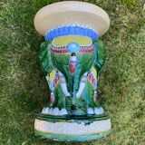 Ensemble de jardin ou de patio multicolore du 20ème siècle avec des éléphants