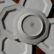 6 white octagonal dessert plates Johnson Brothers Heritage (ø 19.5 cm)