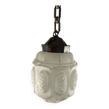 Art Deco frosted glass pendant light
