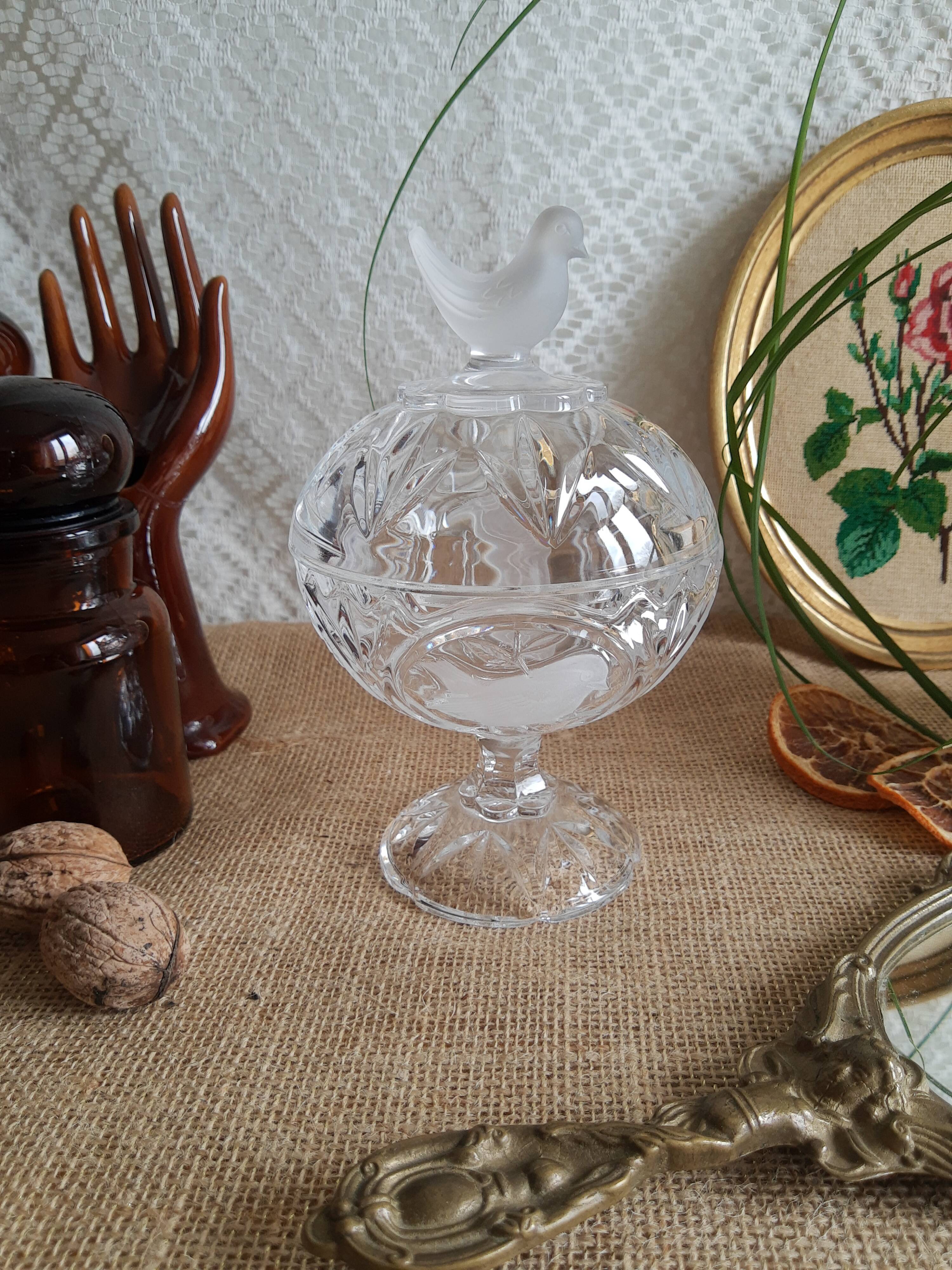 Bonbonnière / sugar Cristal d'Arques - Passerines - vintage