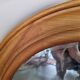 Grand miroir rond en bois