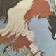 Mixed clay coupe from Apt – Signed Bernard – Polychrome marbled decoration