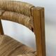 Set of 6 solid elm chairs by maison regain 1970.