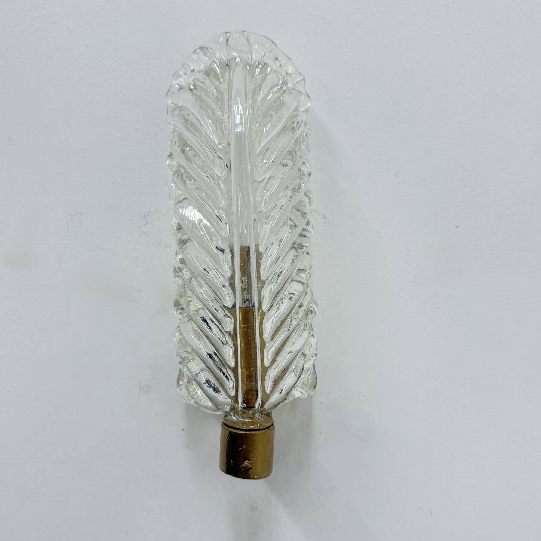 Set of 2 Barovier & Toso wall lamps sconce, 1950s Italy
