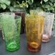 6 vintage 1960s Biot orangeade glasses