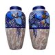 2 Art Deco vases in glazed stoneware signed Louis Dage
