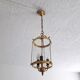Old entrance hall lantern - 3 fires - convex glass - 50s