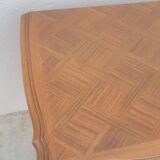 Pair of Louis xv style bedside tables in cherry wood, 3 drawers