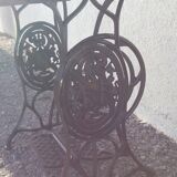 standing console of an old sewing machine