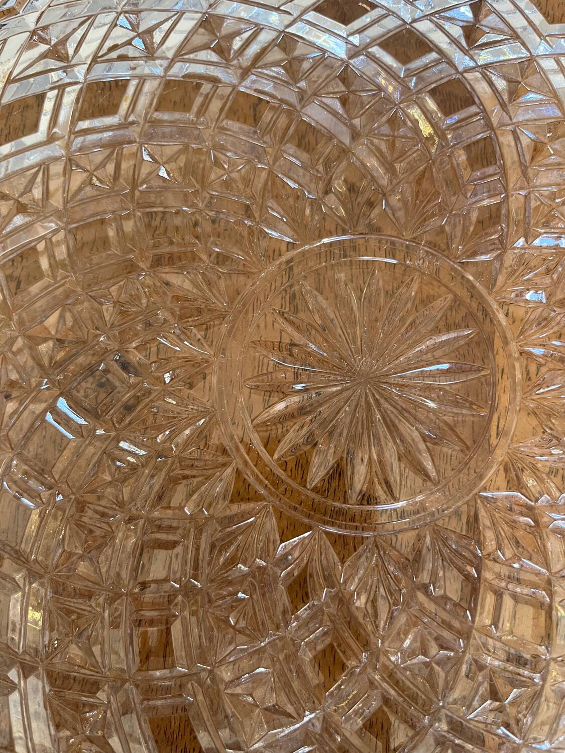 Large pressed glass plate