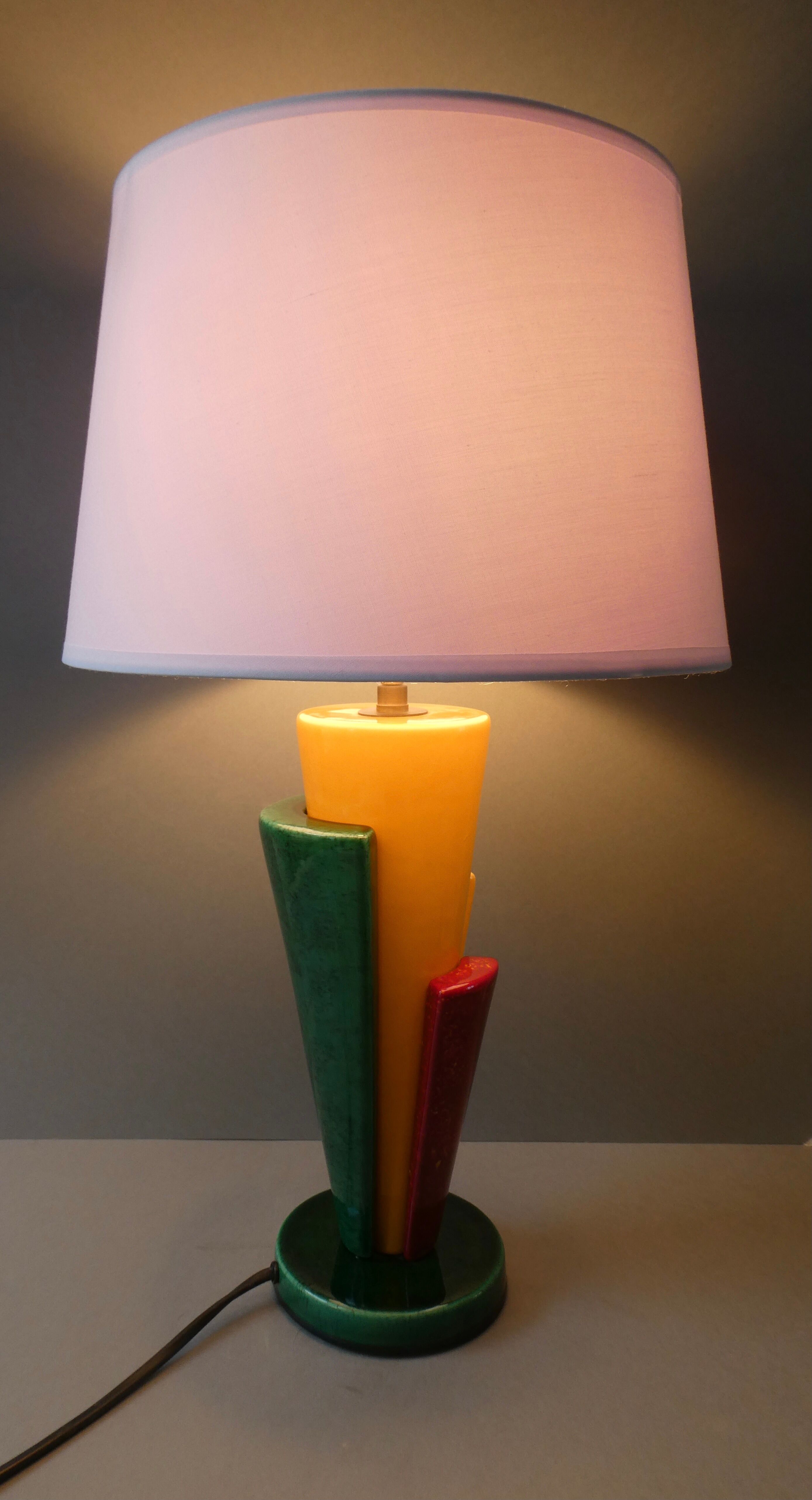 François Châtain ceramic lamp, 80