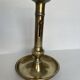 Large old brass candle holder