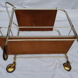 Chrome metal rolling bar 1970