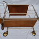 Chrome metal rolling bar 1970