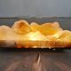 'Wave' ceiling light in amber glass by Mazzega from the 1970s.