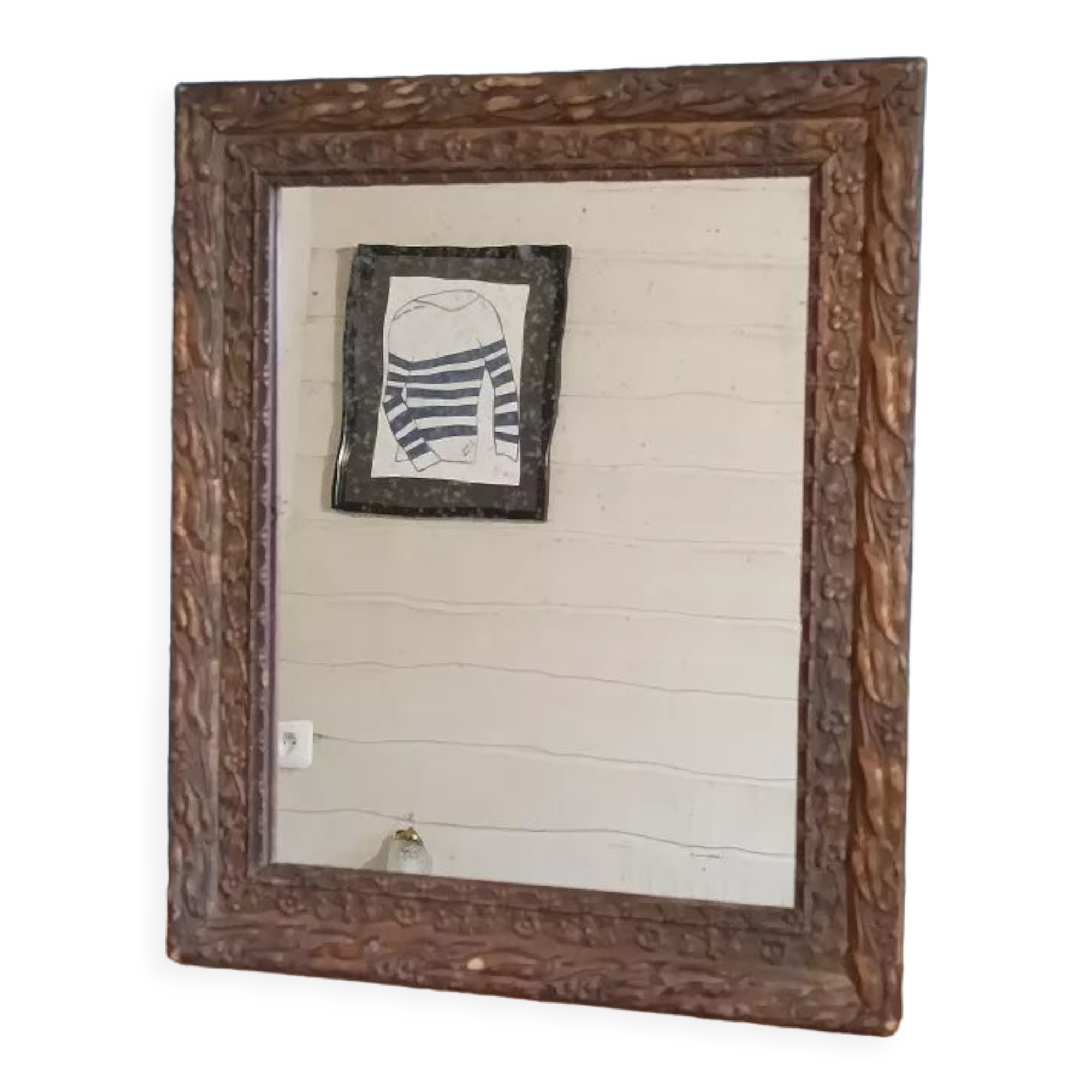 Mirror Frame wood plaster carved stucco