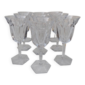 9 grands verres en cristal